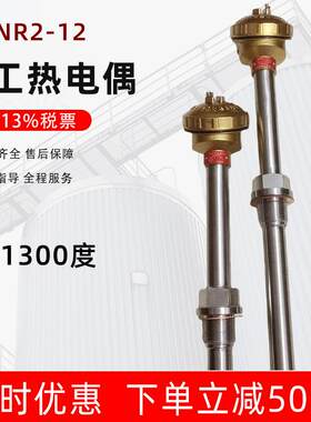 上仪三厂WRNR2-12化工热电偶远程电站工业级K型1300度双支测温仪