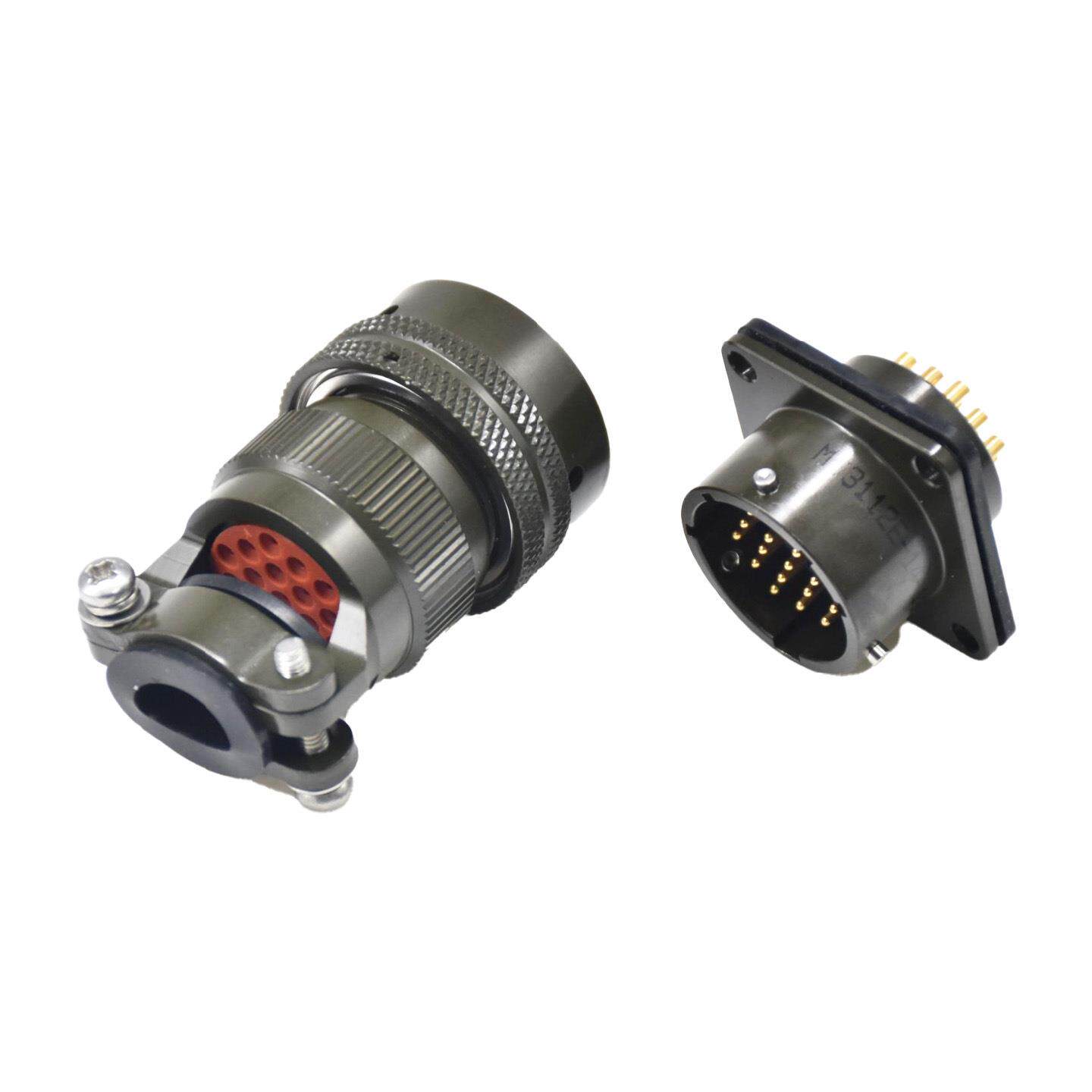 西赛姆26482公母对接卡口连接器MS3116F14航空插头MS3112E14对接