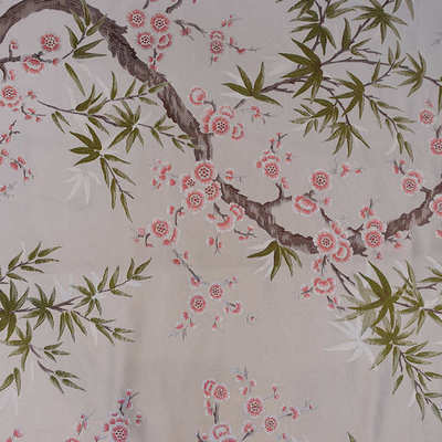 梅高面料提花红木家具中式新抱面料树藤布枕坐垫精密家居沙发竹