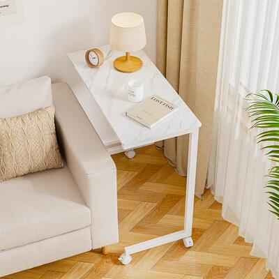 岩板可移动床边桌边桌沙发边桌卧室客厅电脑桌带轮边几移动书桌