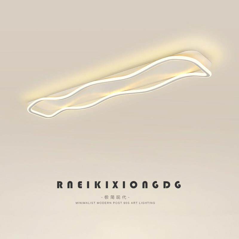 走廊走道灯现代简约阳台衣帽间玄关入户吸顶灯门厅极简led长条灯