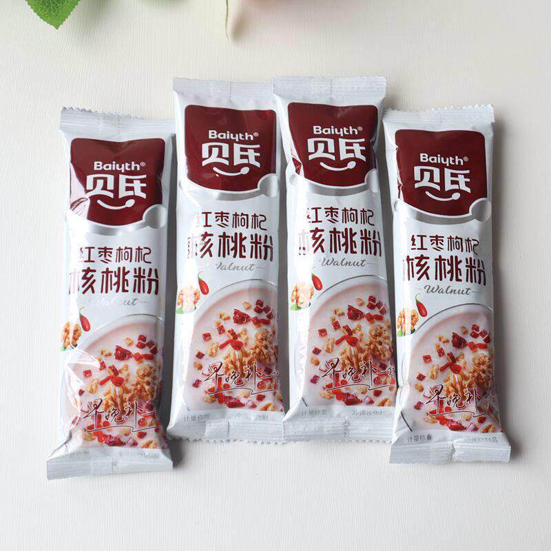贝氏红枣枸杞核桃粉牛奶燕麦片早餐冲饮即食营养速食小包装早餐奶