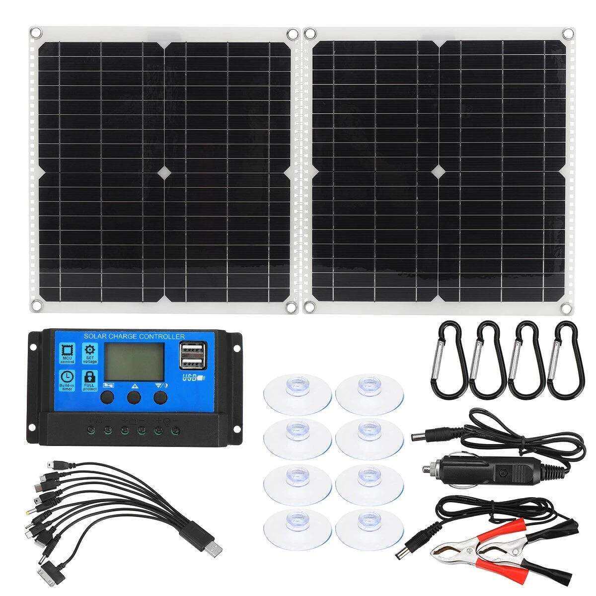 单晶50W可折叠太阳能充电板带控制器 solar panel 太阳能板组件