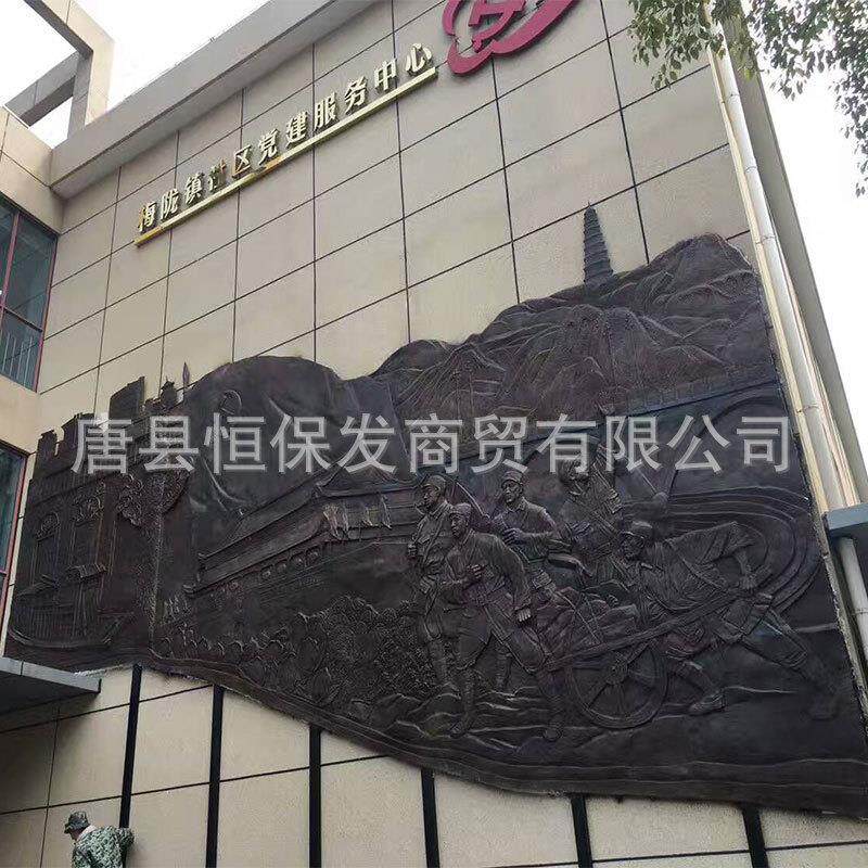 公楼墙面铸铜浮雕壁画制作人文地理历史文化纯铜浮雕摆件