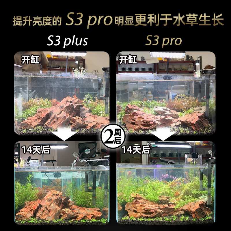 尼奥夹灯透镜版水草增艳植物灯全光谱升级版S3pro+新款RGB高亮度