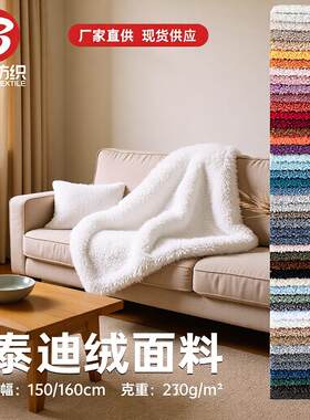 泰迪绒羊羔绒绒布毛绒沙发面料服装用品宠物加绒布料布匹