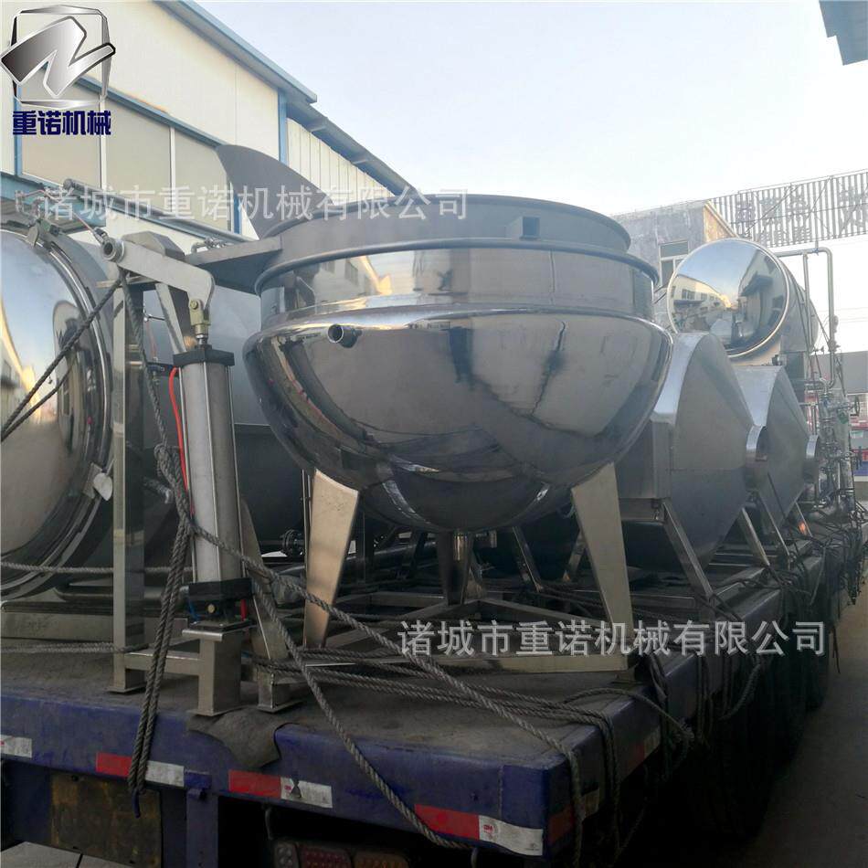 新供应400L桃丁夹层锅 水果罐头熬煮锅 果酱带搅拌蒸煮锅不糊锅