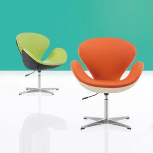 高密度海绵t铁架旋转办公椅电脑椅皮质D22直销现代简约时尚