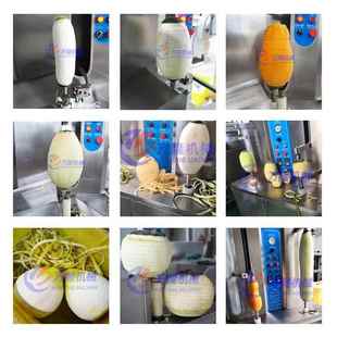 商用不锈水钢刨皮甜香瓜自动去皮机超机市配送297中心大型果削皮