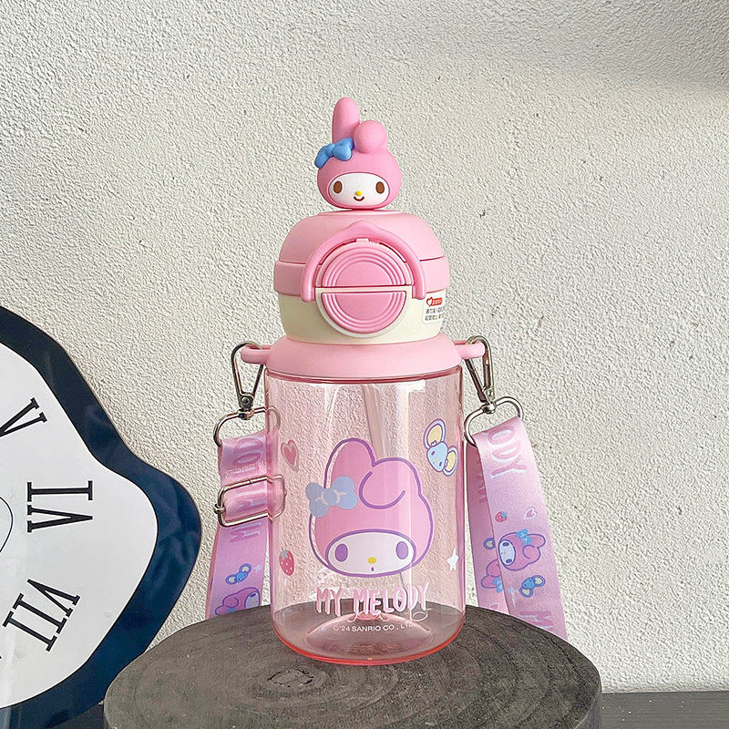 儿童水杯上学三鸥高颜值管杯女生家用可杯卡通便丽吸携爱CH-2442