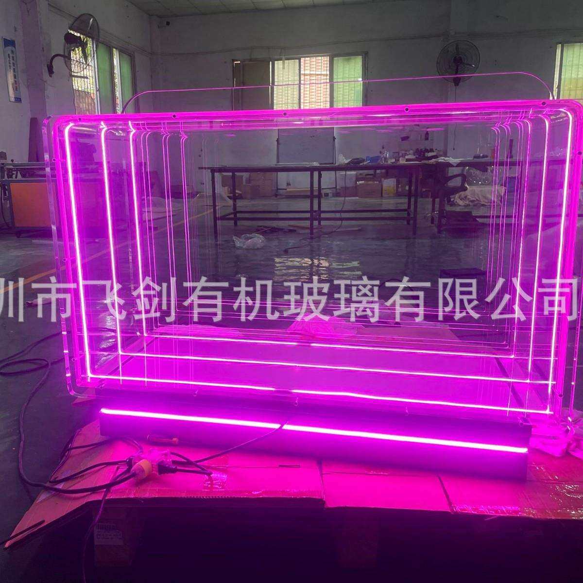 亚克力灯箱室内外广告牌门头招牌LED发光网红创意直播立式透明