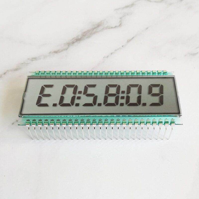 大连奇耘七段液晶数码管直插式6位段码屏断码lcd液晶显示屏EDS809