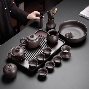 茶阁水榭中式紫砂功夫茶具套组家用2025新款泡茶杯办公室茶壶盖碗