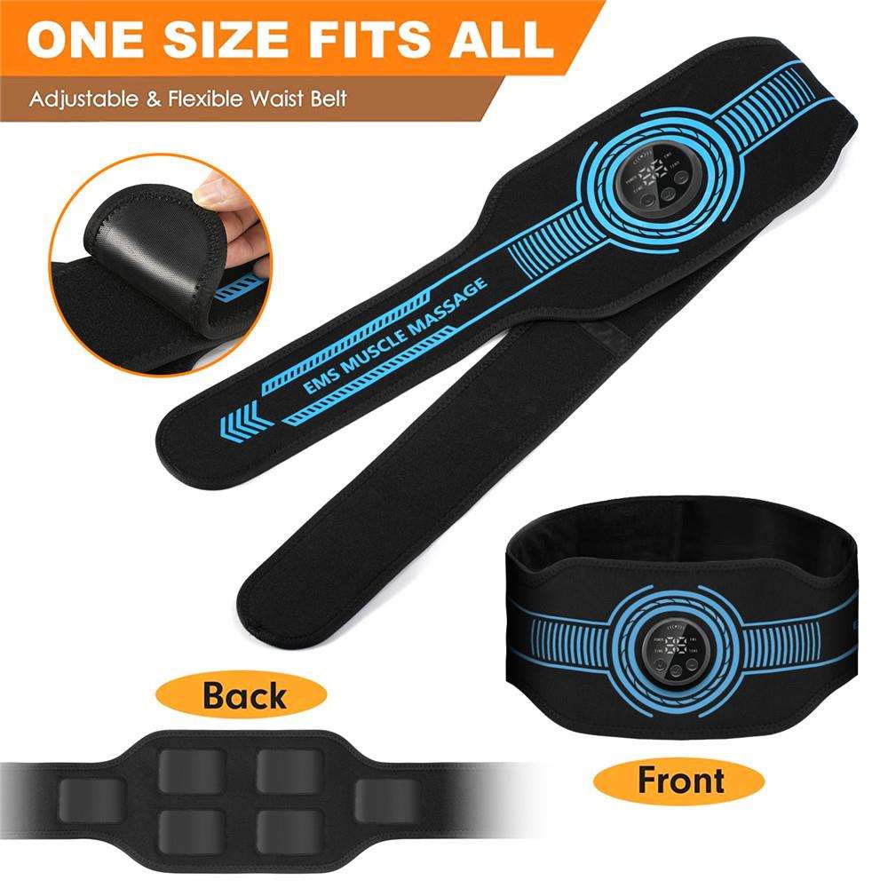 五件装EMS腹肌腰带按摩腰带健腹仪腹肌贴甩脂智能腹肌带健腹器