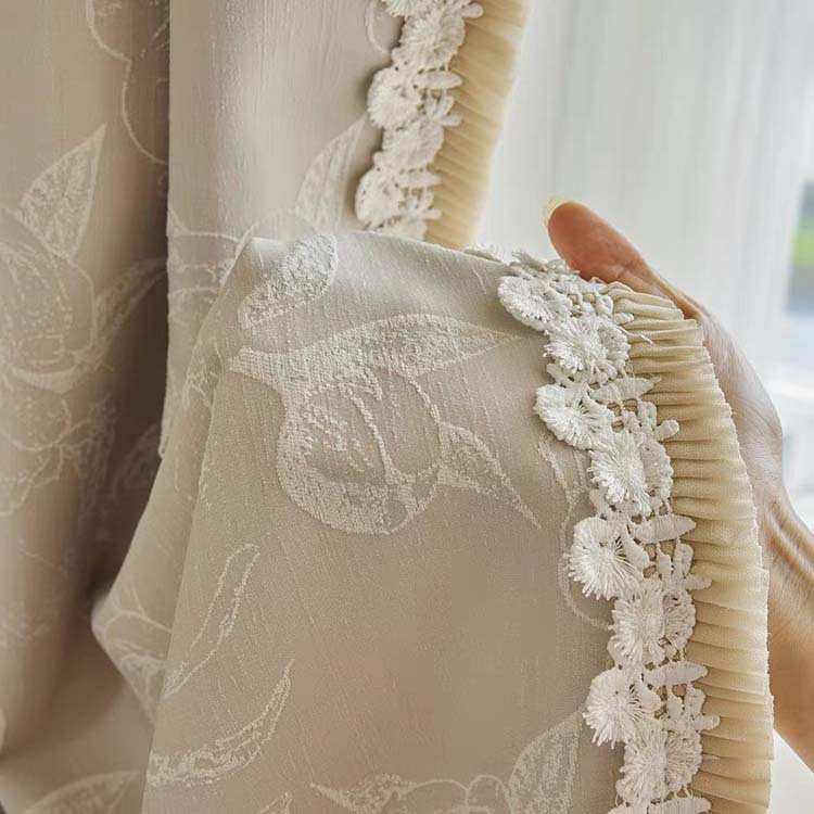 高精密提花法式复古美式轻奢现代风格客厅卧室厚实遮光成品窗帘