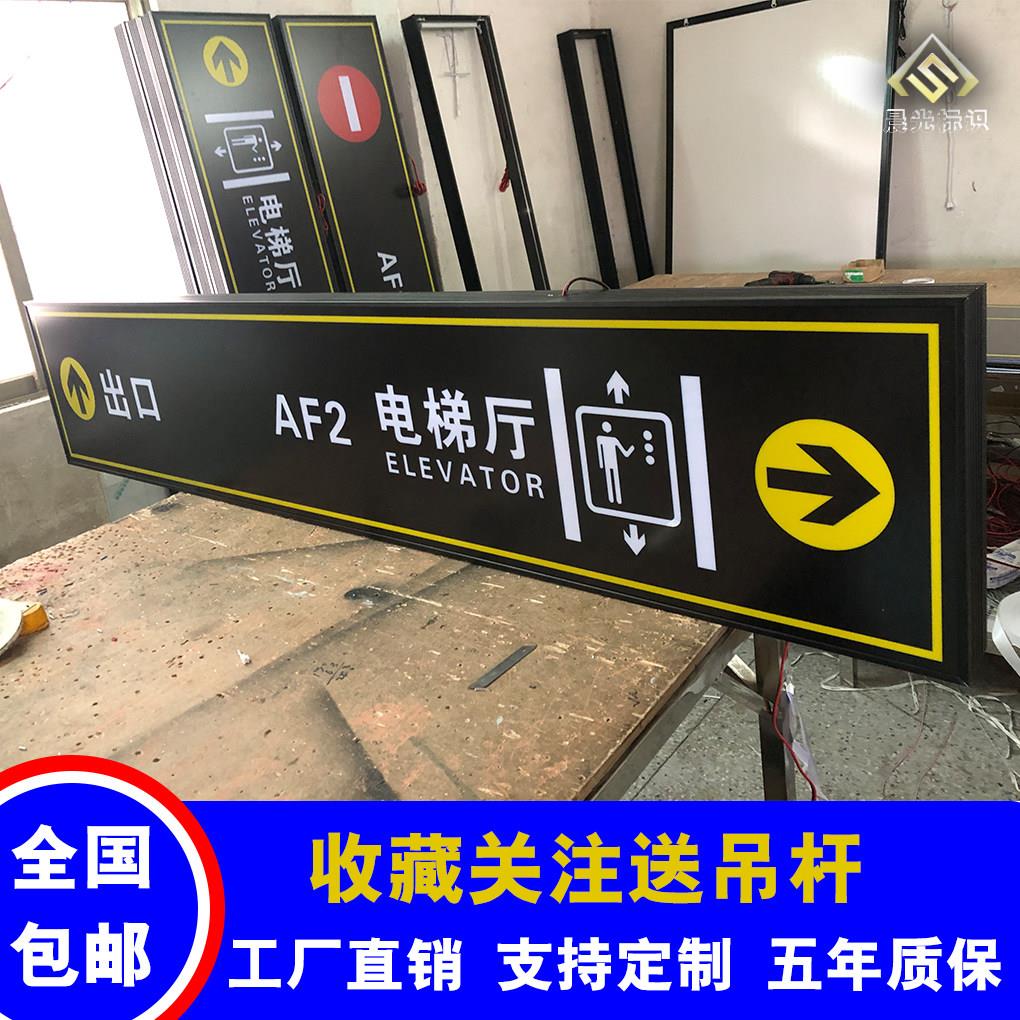 商场吊牌灯箱地下车库停车场导向指示牌地铁洗手间双面镂空导视牌