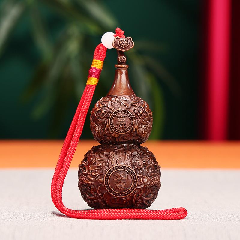 铜欣祥 紫铜吉祥如意葫芦摆件 家居办公室桌面小葫芦工艺品摆设