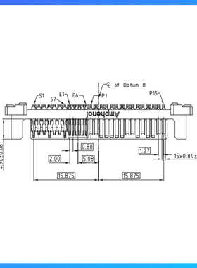 安费诺 PSAS4M3130061TR SAS PCIE4.0 8639 68P 立贴 U.2公座 HSD