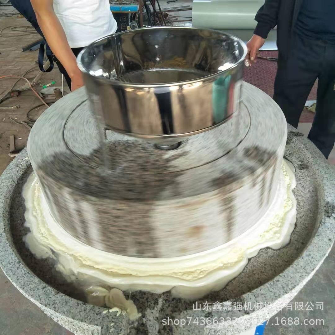 白砂岩小麦面粉磨面机大型电动芝麻酱石磨机香油芝麻石磨磨浆机