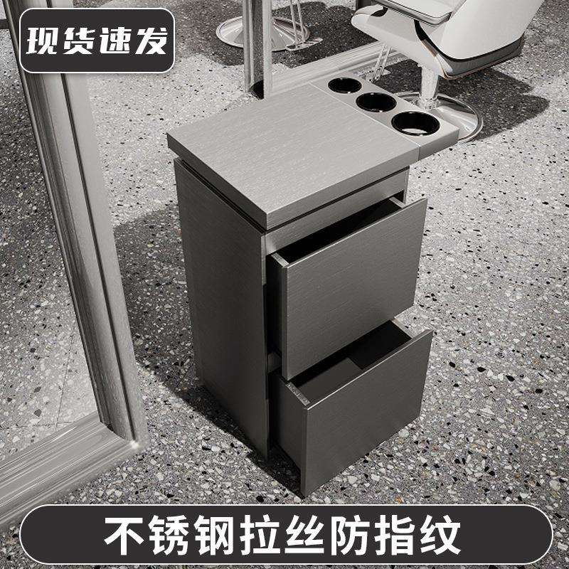 理发店工具柜美发店工具车柜子剪发推车不锈钢发廊工作柜储物柜台