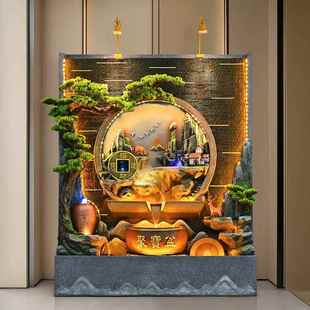 水幕墙循环水公司庭院隔断屏风流水摆件假山喷泉落地景观装 饰水系