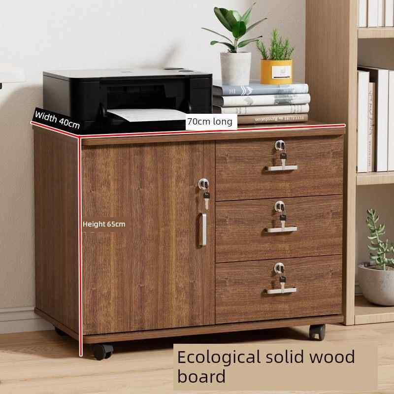 实木办公文件柜，带锁储物柜，移动壁柜，抽屉，简单打印机柜,商业/办公家具,办公储物柜,淘宝优惠券,粉丝福利购,淘宝优惠卷