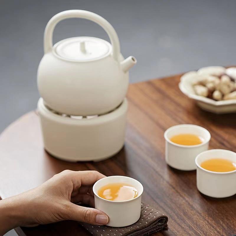 陶瓷中式蜡烛暖茶底座温茶器套用茶炉壶温炉茶家炉茶道围烤茶