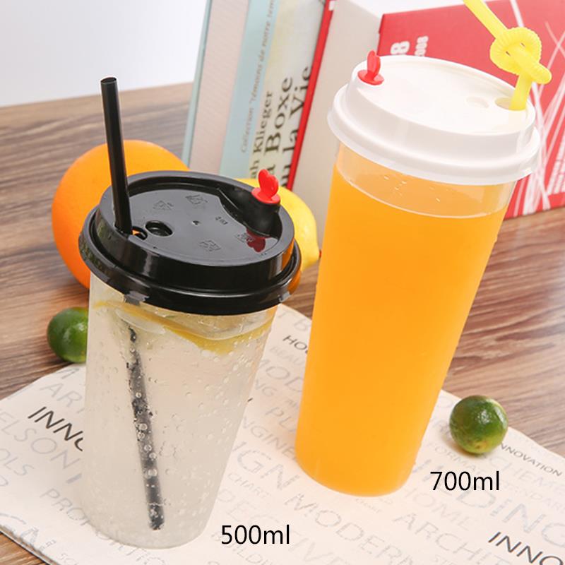 一次性注塑杯奶茶杯食品级透明杯果汁饮料杯高透耐高温定制LOGO
