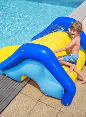 Bestway52453 单人高速赛道儿童充气轨道滑滑梯游泳戏水池儿童滑