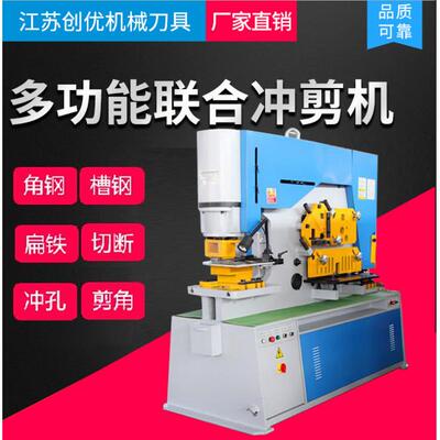 Q35Y-20液压联合冲剪机多功能冲剪机槽钢角钢冲孔剪断