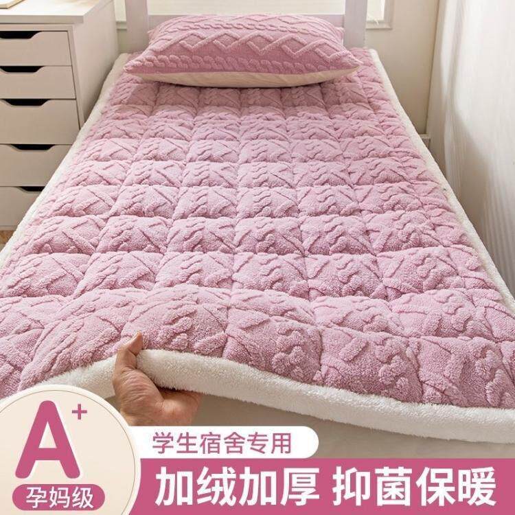 冬季保暖毛毯垫子珊瑚羊羔牛奶绒铺床垫褥子学生宿舍软垫家用卧室