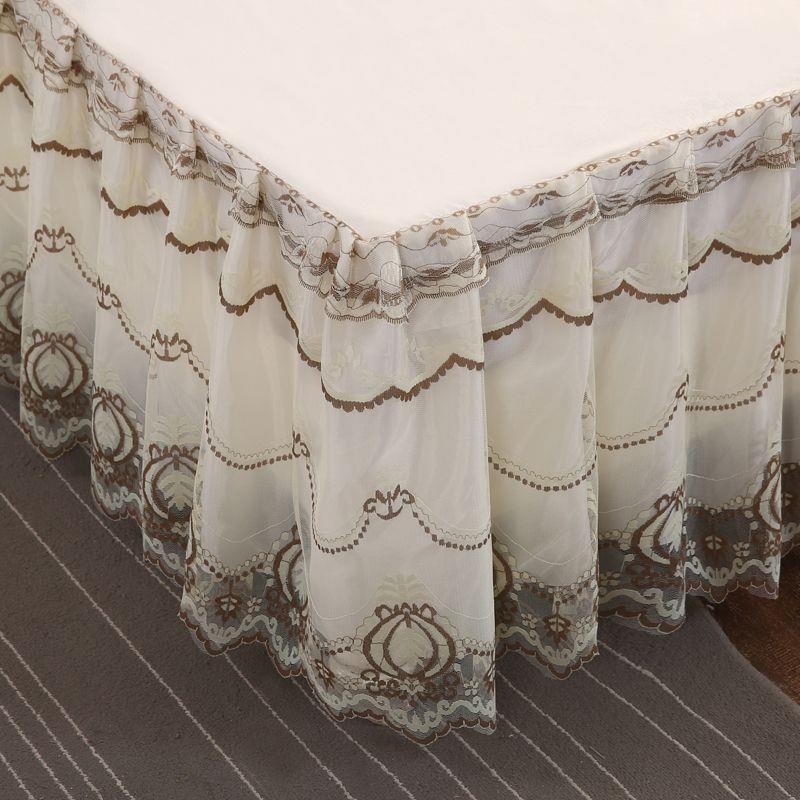 韩公主床罩床单件蕾丝版裙三件床套床单WDX床套盖席梦思保护罩床