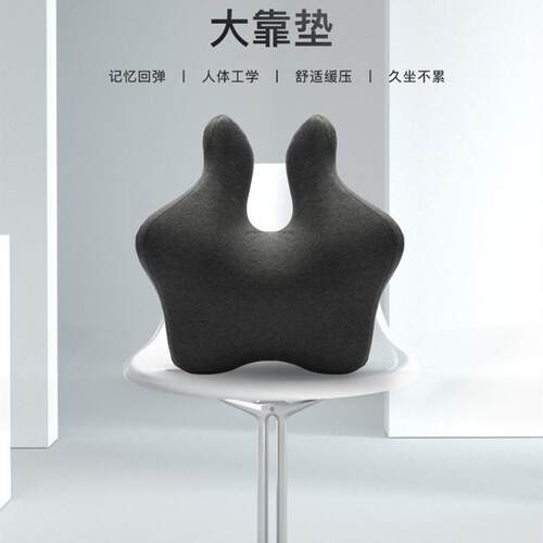 慢回弹公室座靠垫护腰汽腰靠椅孕妇办腰Spa车枕椅子靠背垫记忆棉 - 封面