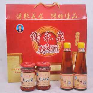 山东菏泽巨野谢永泉辣椒酱香油辣椒瓶装 剁椒辣椒辣椒酱礼包礼盒