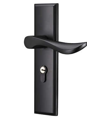 色门锁室内黑色木门反锌合金具提光x20108房间门锁静音哑上锁黑