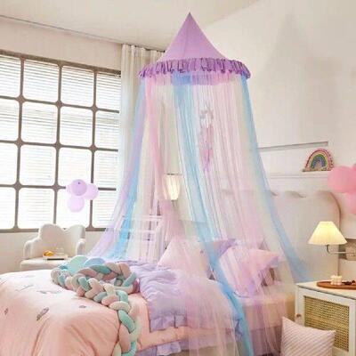 Play Tent Canopy Canopy Mosquito Net Dreamy Rainbow Bed