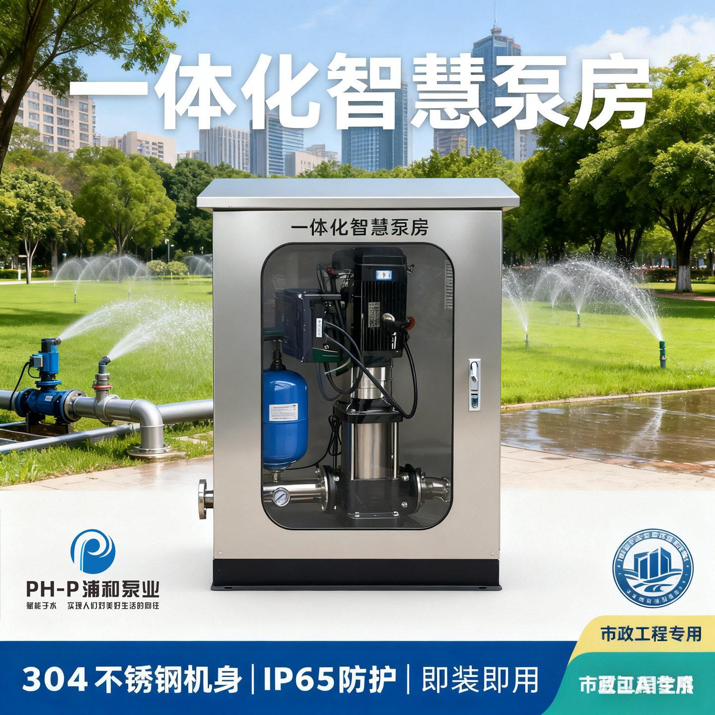 一体化智慧泵房直联式户外泵房变频恒压生活二次加压给水供水设备