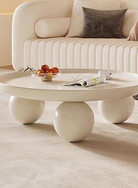 北欧合组卧室茶几ins简约轻奢圆家厅用奶油形客WAP桌现代网红小户