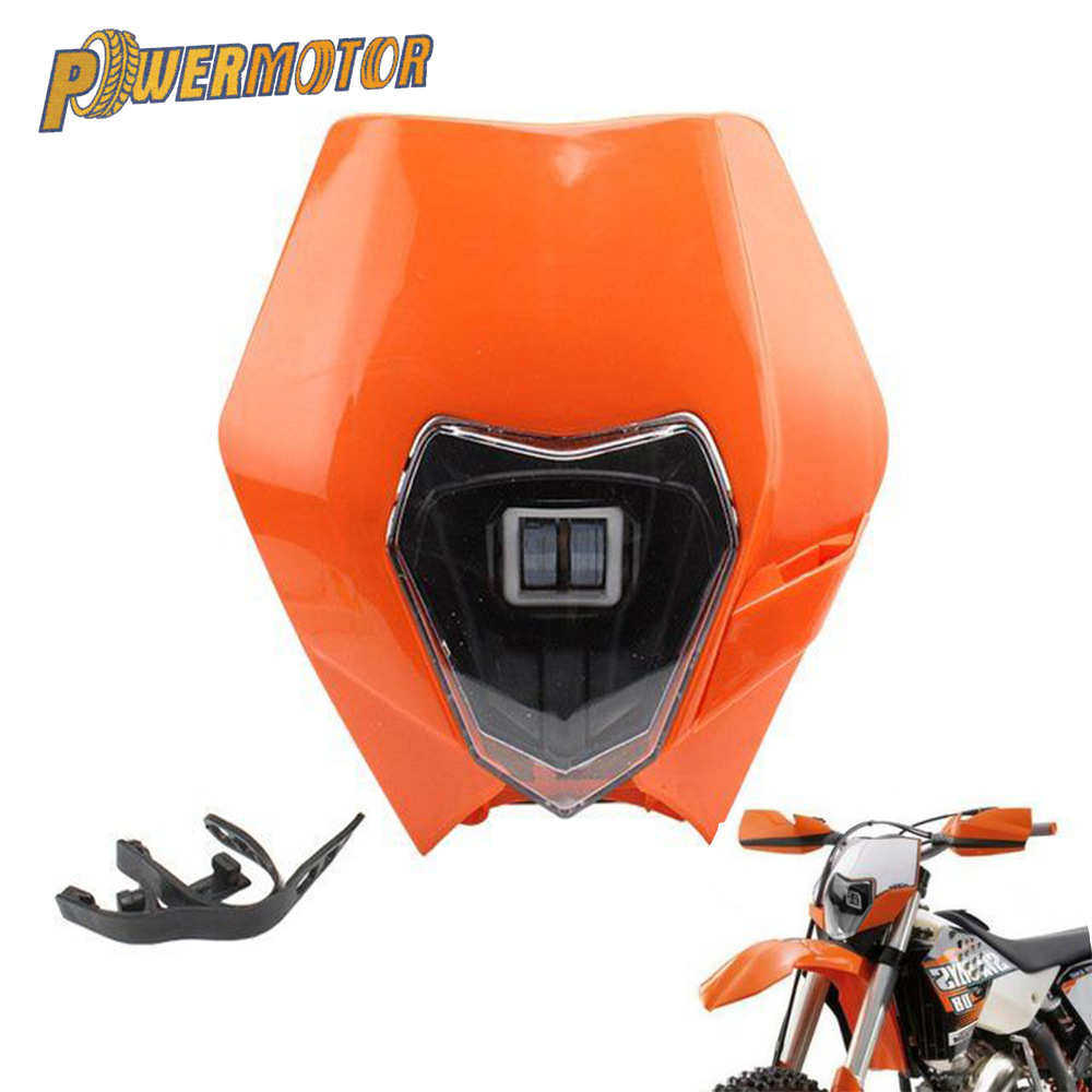 越野摩托车前车灯改装通用KTM SX XC XCF LED灯芯华洋波速尔大灯