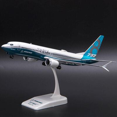 瑞庆拼装飞机模型B737MAX8波音原型机带起落架比例1:130 ABS材质