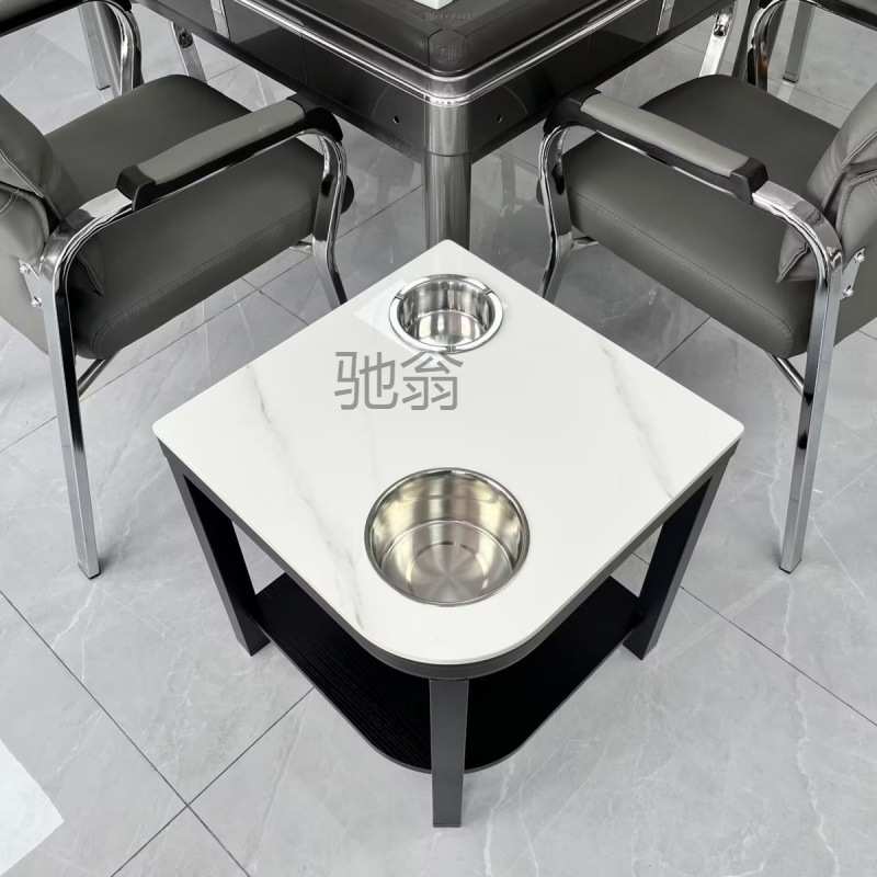 pq麻将桌茶几烟缸多功能麻将馆茶楼台球厅宾馆岩板