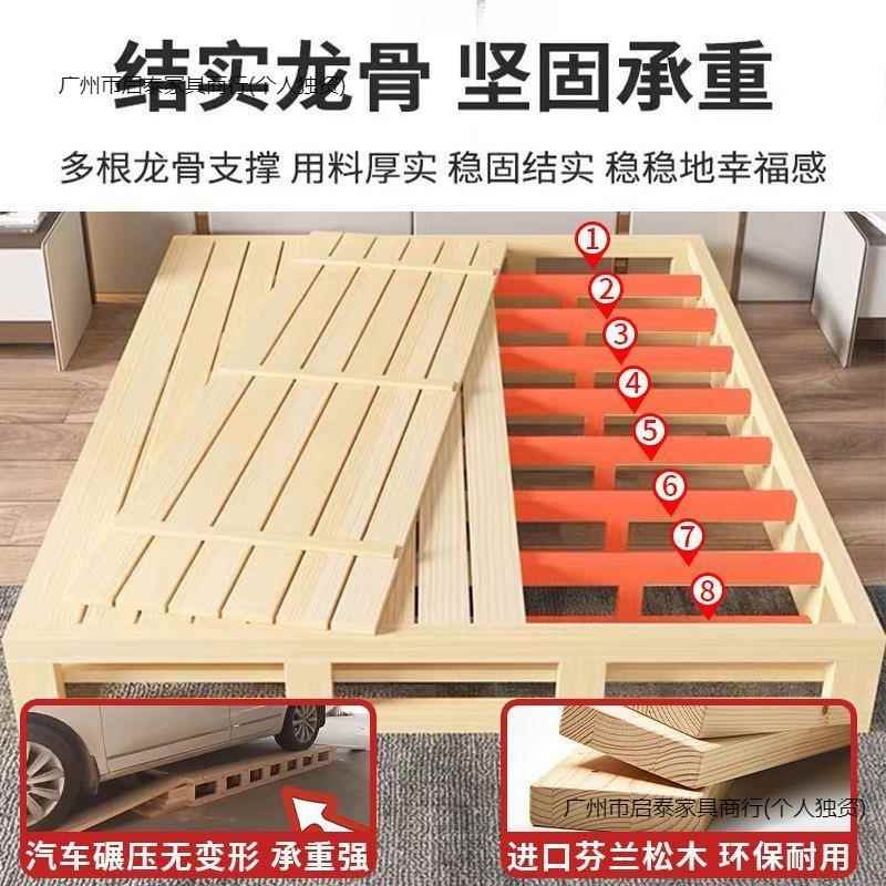 地床无地踏床日式地铺矮床榻防榻米实UOI木潮床架排骨架床民宿床