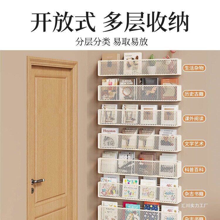 夹缝置物架家用门后多层窄书架厨房墙上收纳展示壁柜子卫生间储物