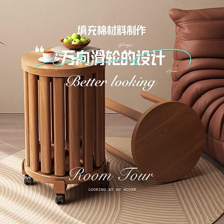 叠实木凳茶几家用可叠子放圆移凳方便动套装餐佐致（收桌凳新中式