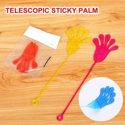 5-50 Pcs Kids Funny Sticky Hands toy Palm Elastic Sticky Squ