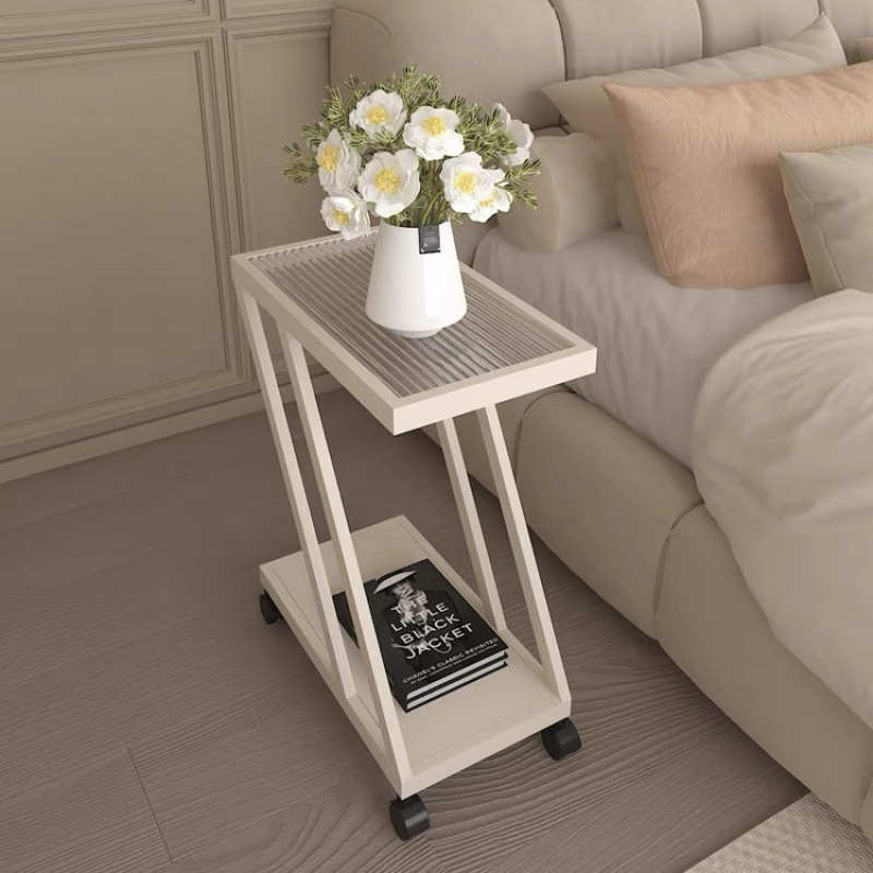 极窄床头柜简约现代卧室床边小型置物架家用沙发边几可移动小柜子