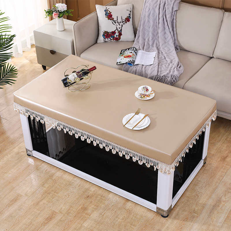 烤火罩防水皮罩电烤火茶几罩长方形防油免洗取暖桌子烤火罩套珠光,居家布艺,椅套/椅垫,淘宝优惠券,粉丝福利购,淘宝优惠卷