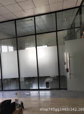山东青岛玻璃钢化厂制作安装办公隔断浴室双玻百叶屏风