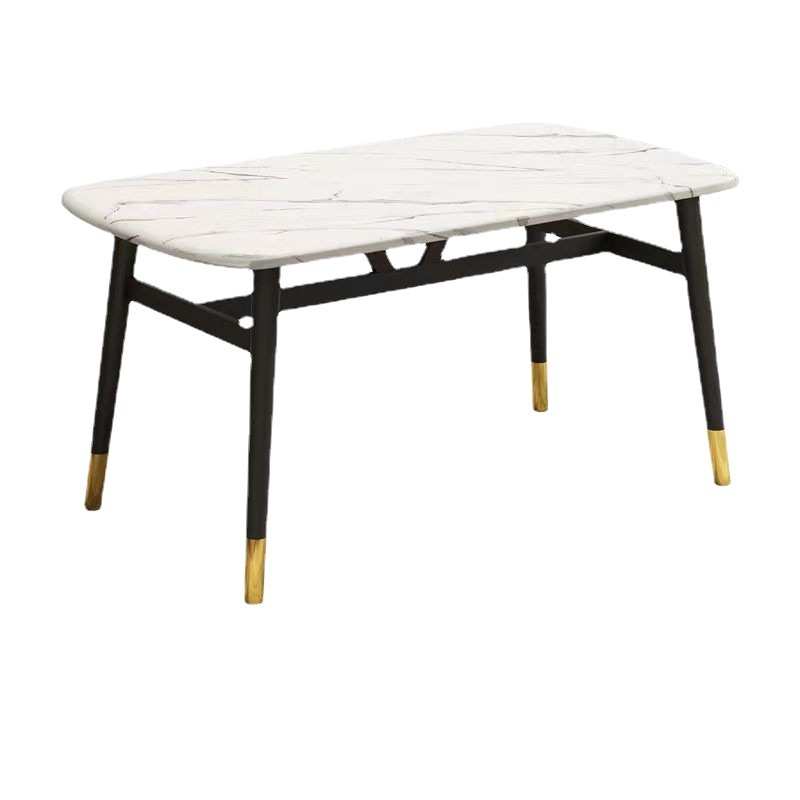 意式轻奢亮光岩板餐桌椅组合高端家用现代简约高级极简饭桌小户型