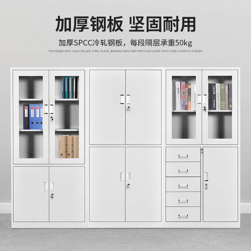 文件柜皮柜钢制料办公储物柜抽屉带锁财务凭证柜档资HY-WJG00铁柜